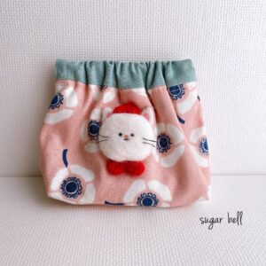 羊毛フェルトの猫のバネ口ポーチ