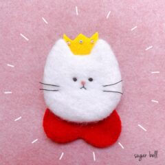 羊毛フェルト 王様ネコ作品 新作のご紹介