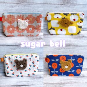 羊毛フェルトの動物のポーチ