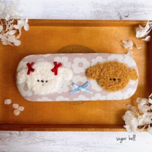 トイプードルツインズのメガネケース
