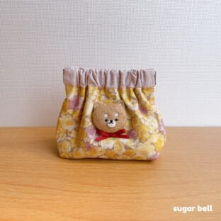 柴犬さんのバネ口ポーチ *マチ付き