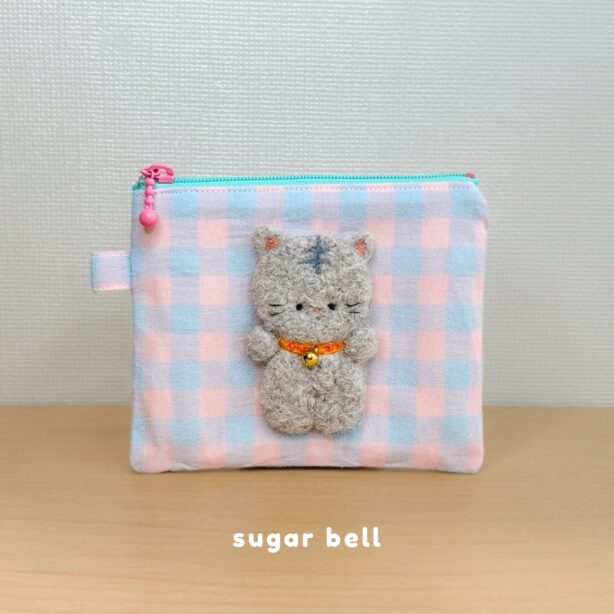 ねこのミニポーチ フラットタイプ