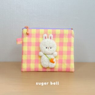 うさぎのミニポーチ フラットタイプ